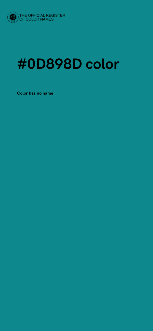 #0D898D color image