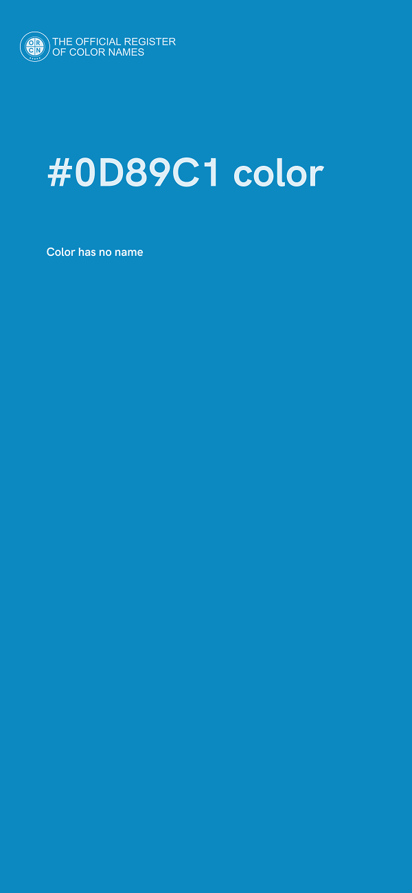 #0D89C1 color image