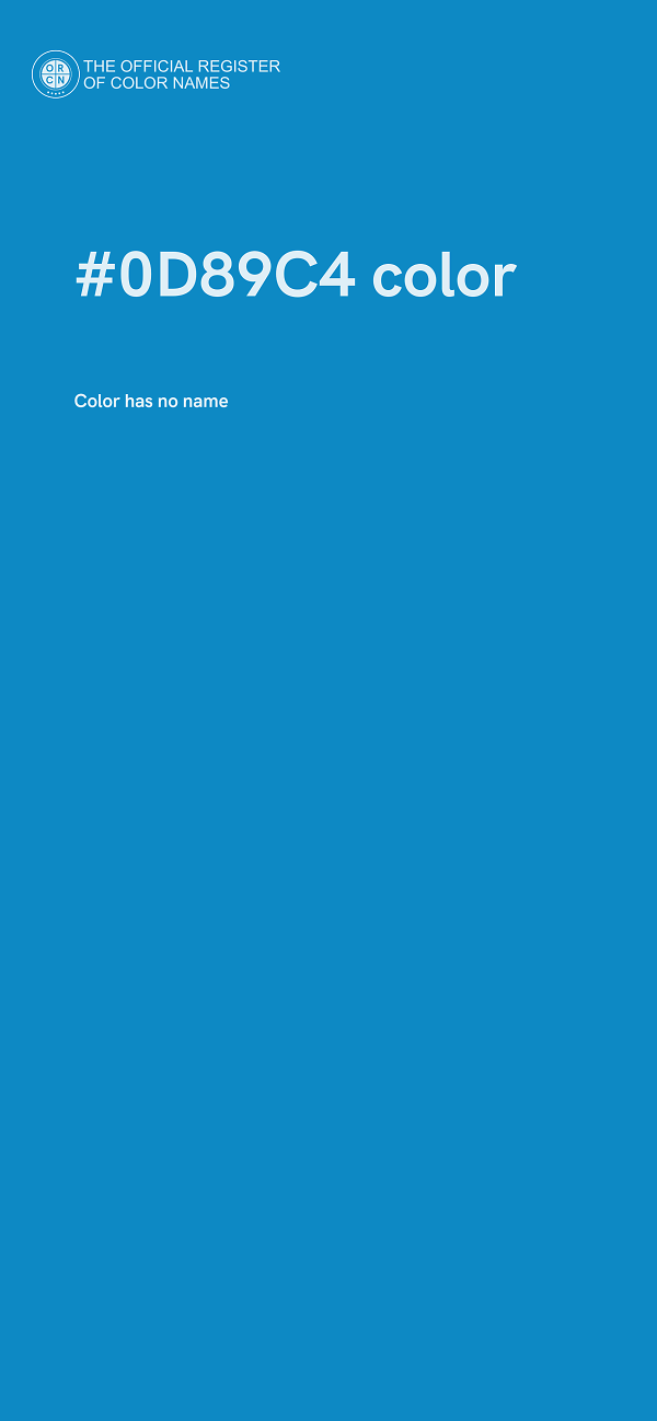 #0D89C4 color image