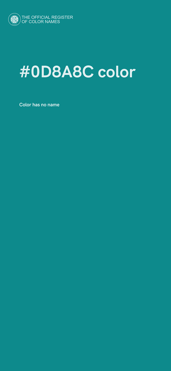 #0D8A8C color image