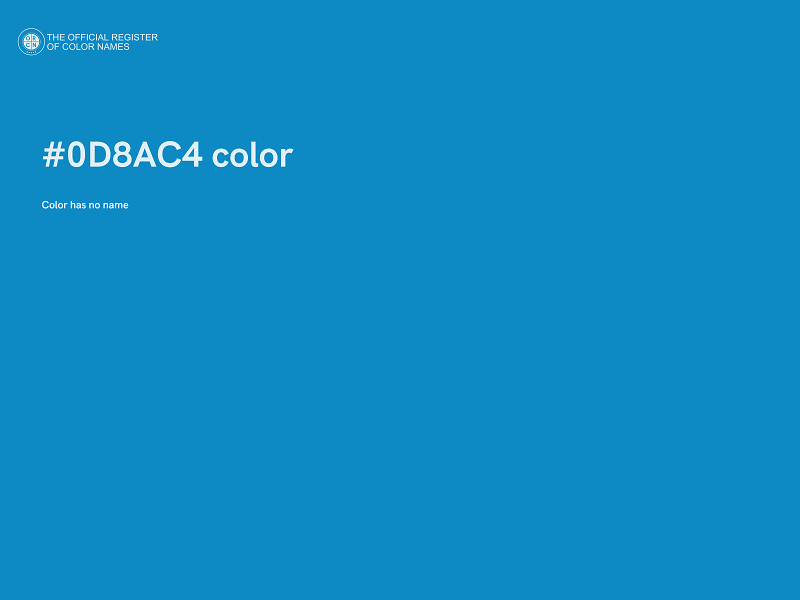 #0D8AC4 color image