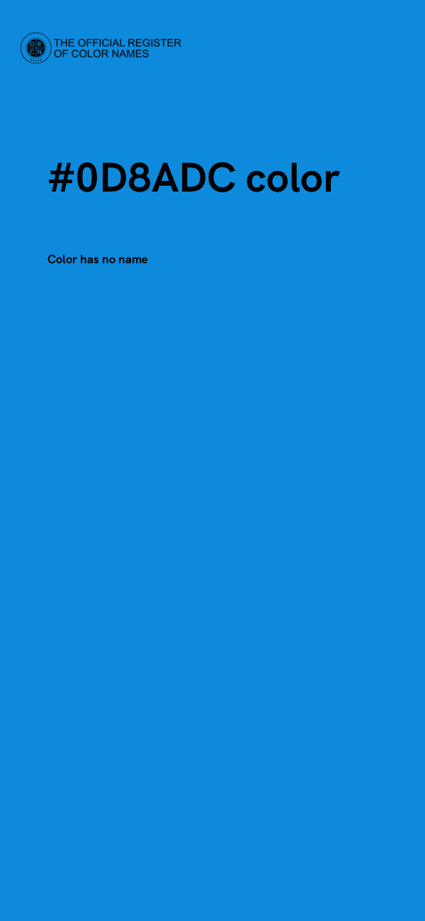 #0D8ADC color image