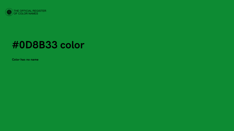 #0D8B33 color image