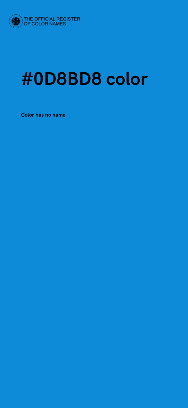 #0D8BD8 color image
