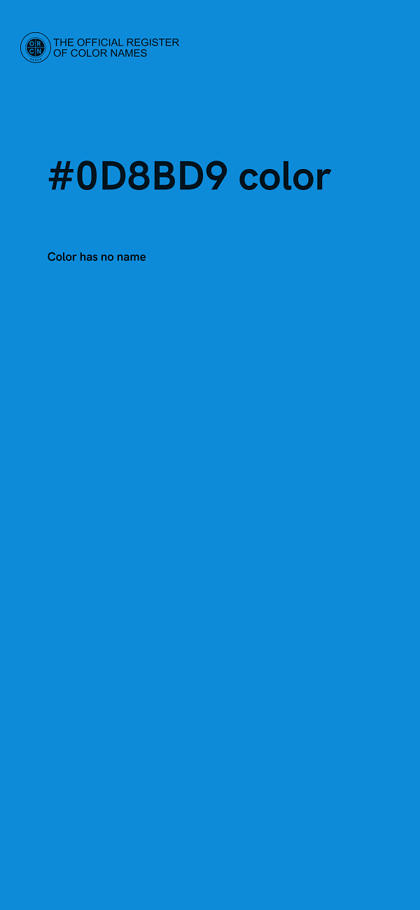 #0D8BD9 color image