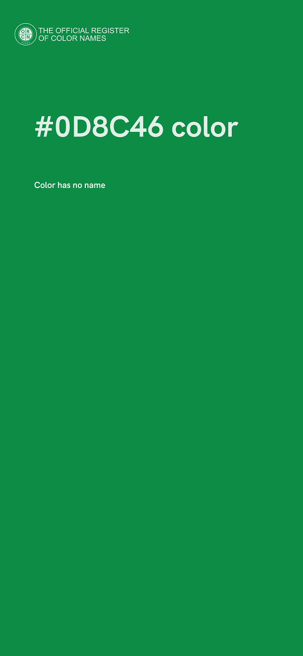 #0D8C46 color image