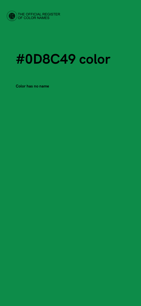 #0D8C49 color image