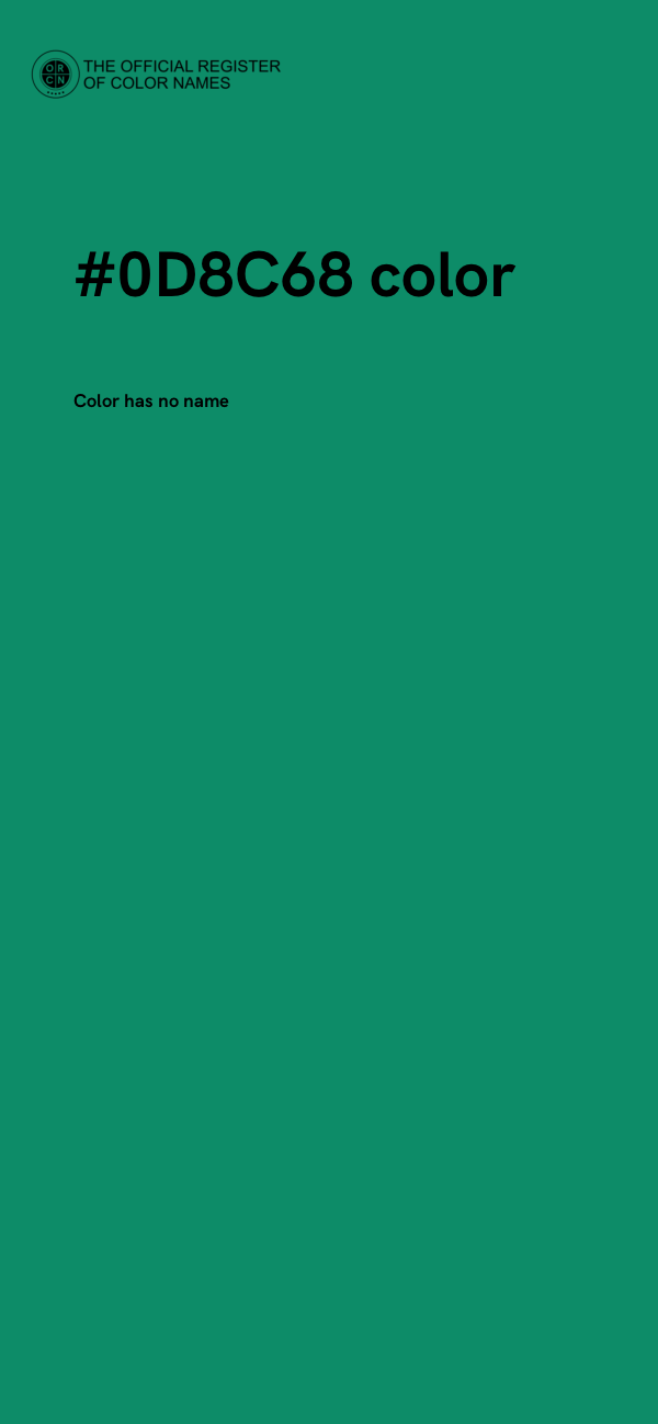 #0D8C68 color image