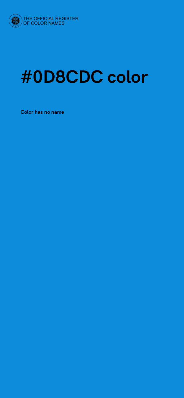 #0D8CDC color image