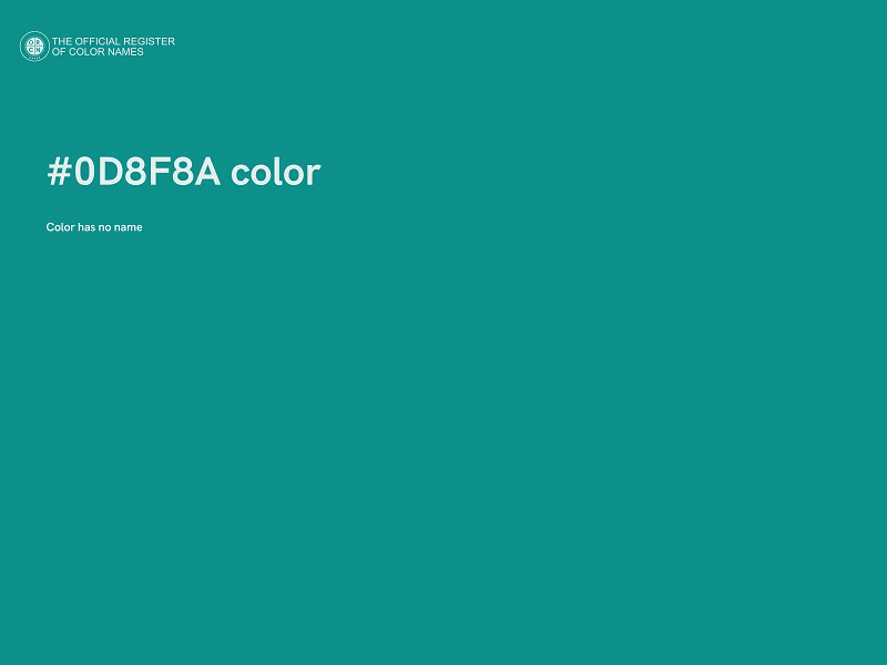 #0D8F8A color image