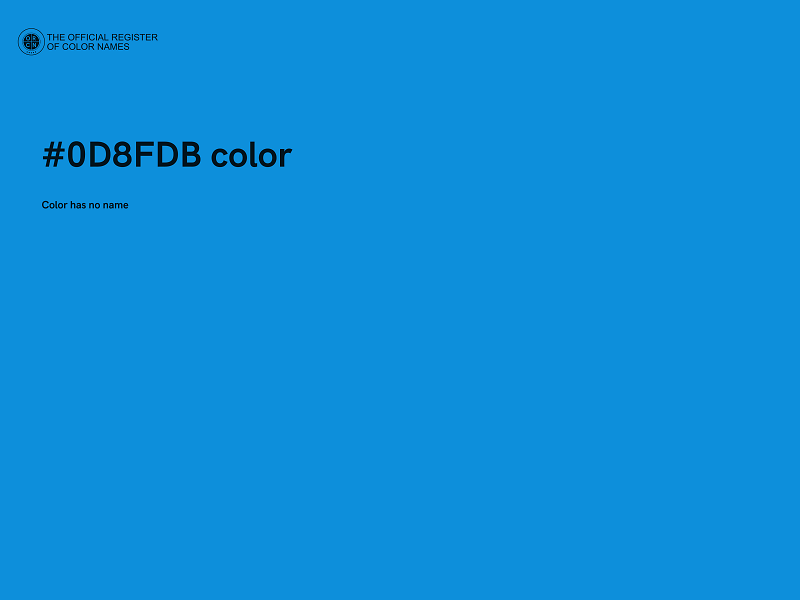 #0D8FDB color image