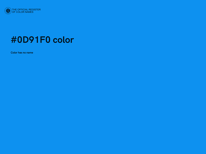 #0D91F0 color image