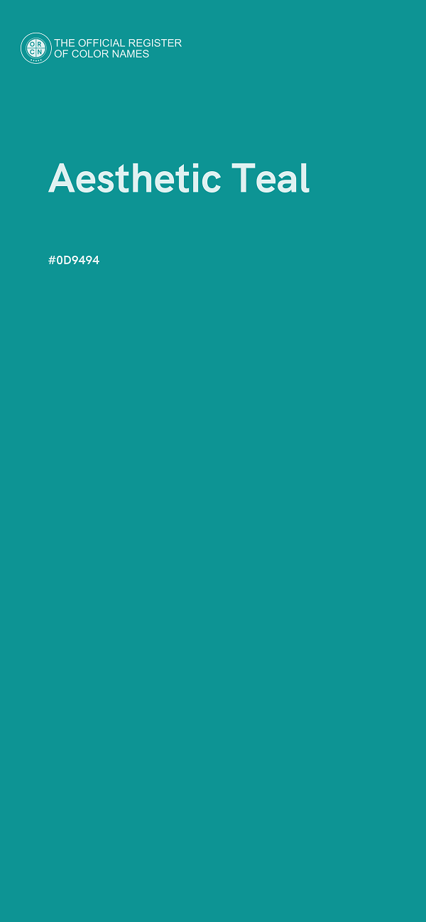 #0D9494 - Aesthetic Teal color image