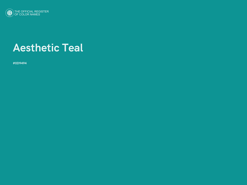 #0D9494 - Aesthetic Teal color image