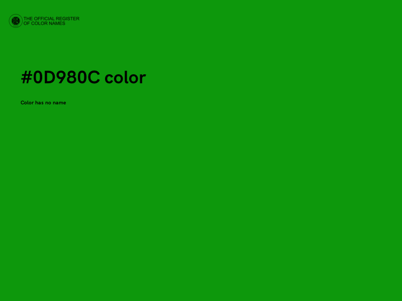 #0D980C color image