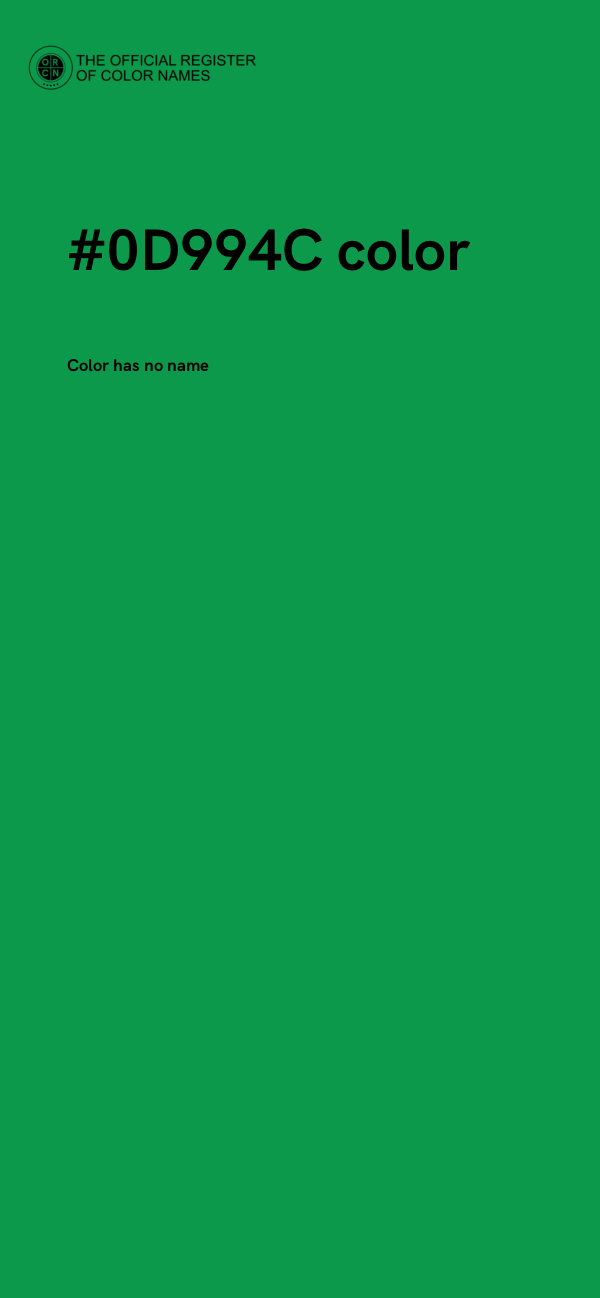 #0D994C color image