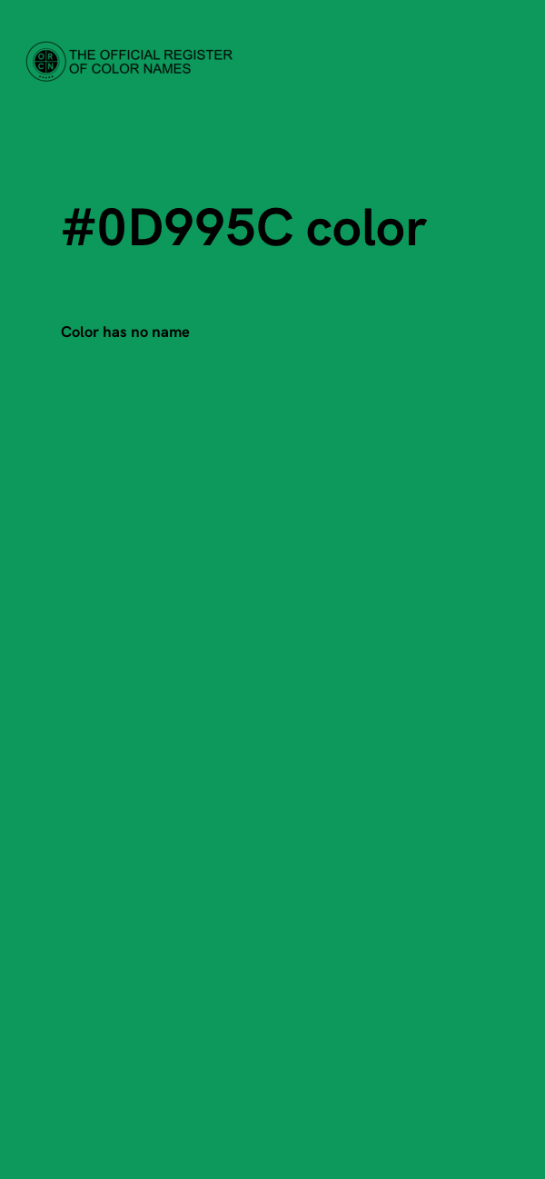 #0D995C color image