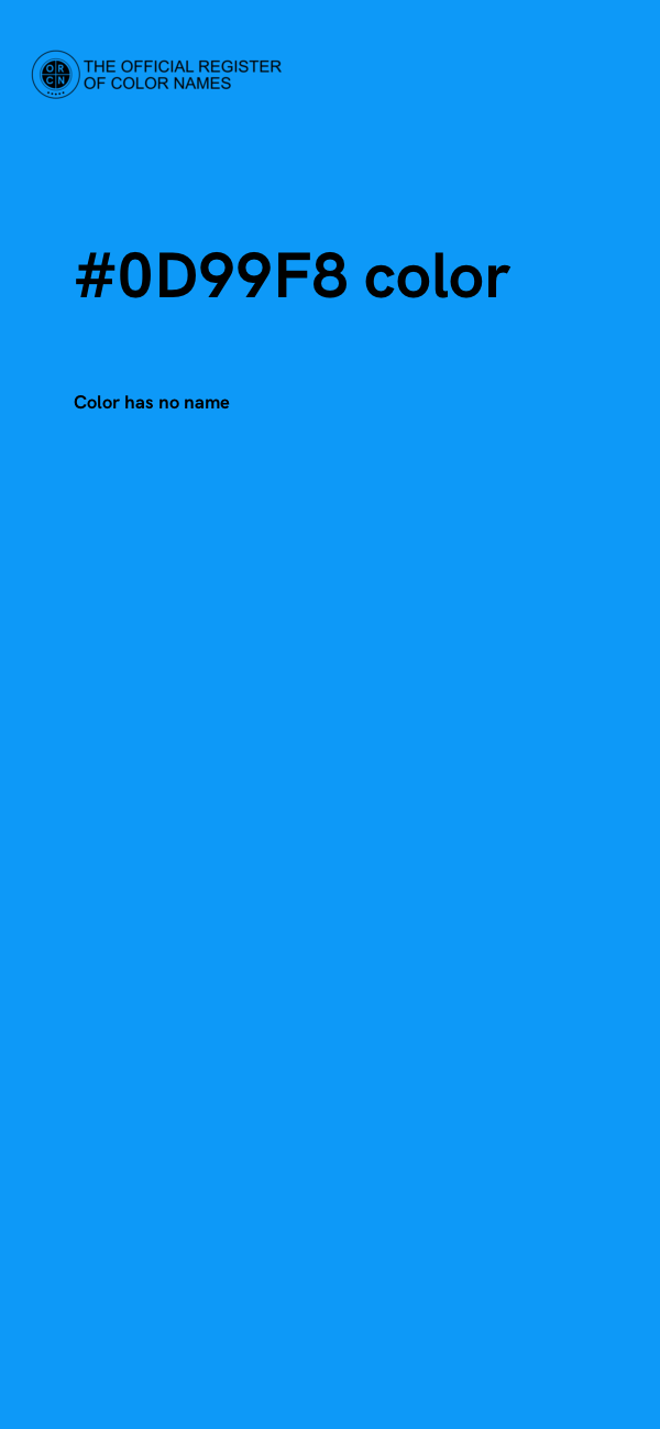#0D99F8 color image