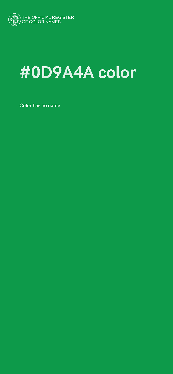 #0D9A4A color image