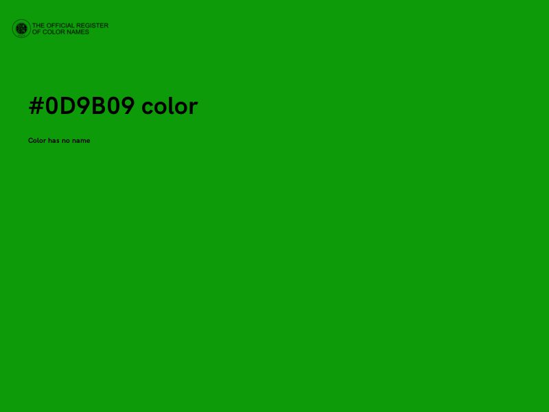 #0D9B09 color image