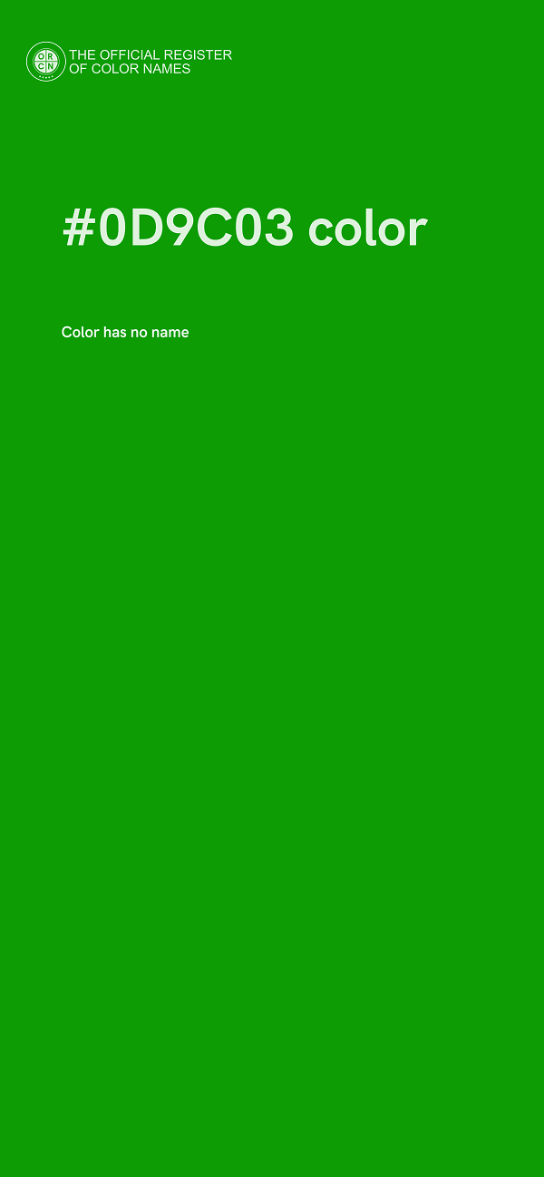 #0D9C03 color image