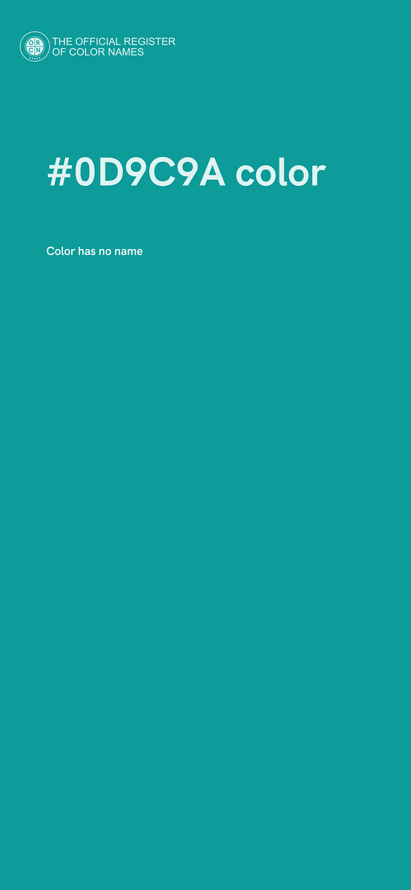 #0D9C9A color image