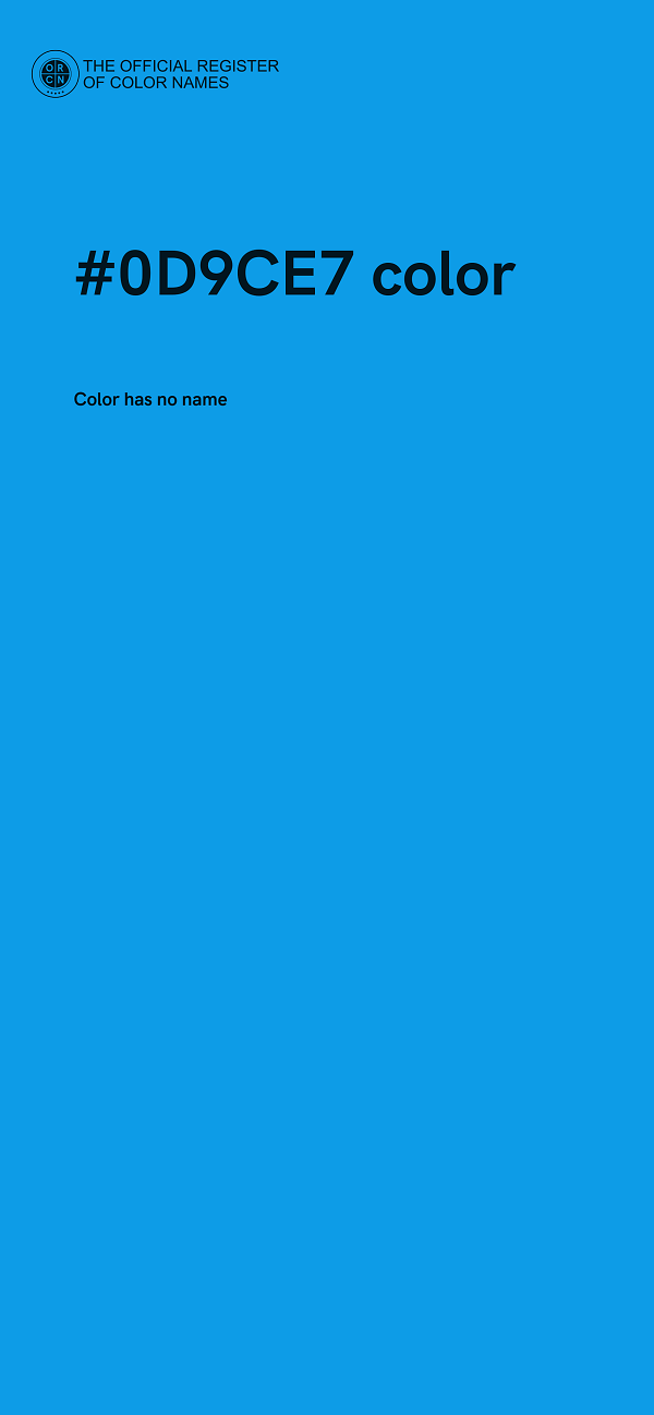#0D9CE7 color image