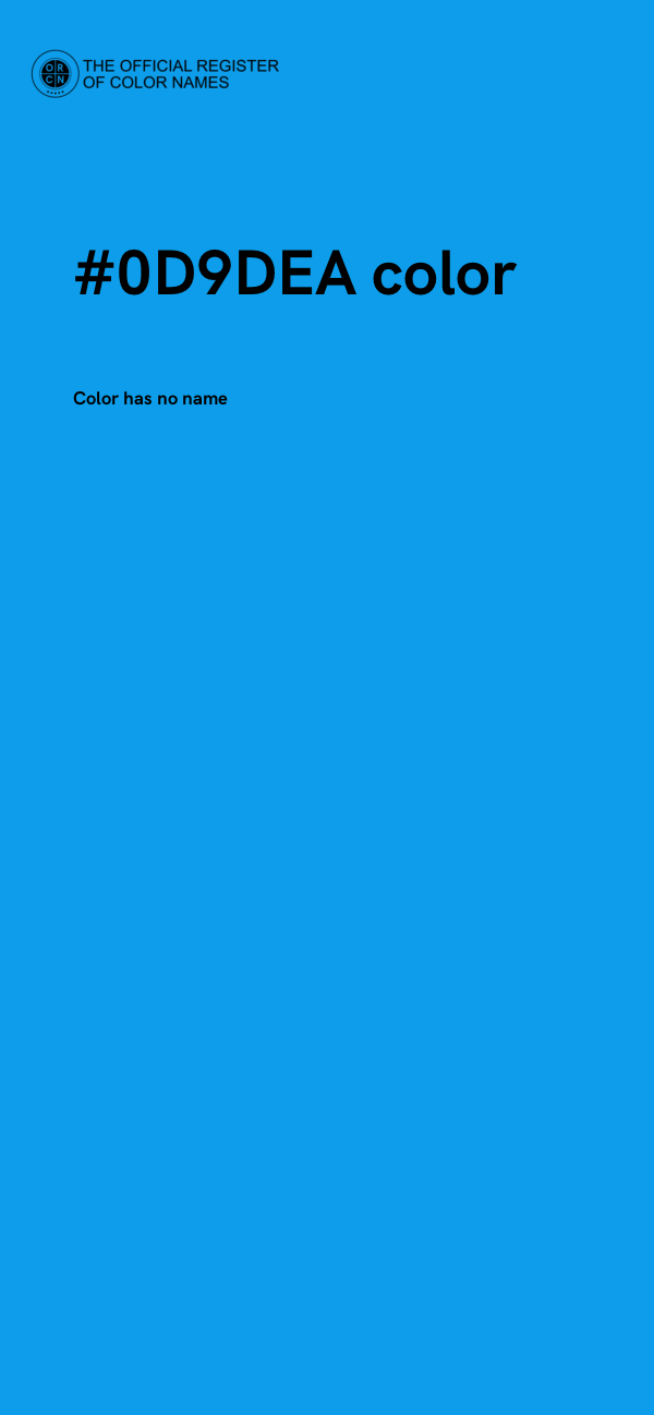 #0D9DEA color image