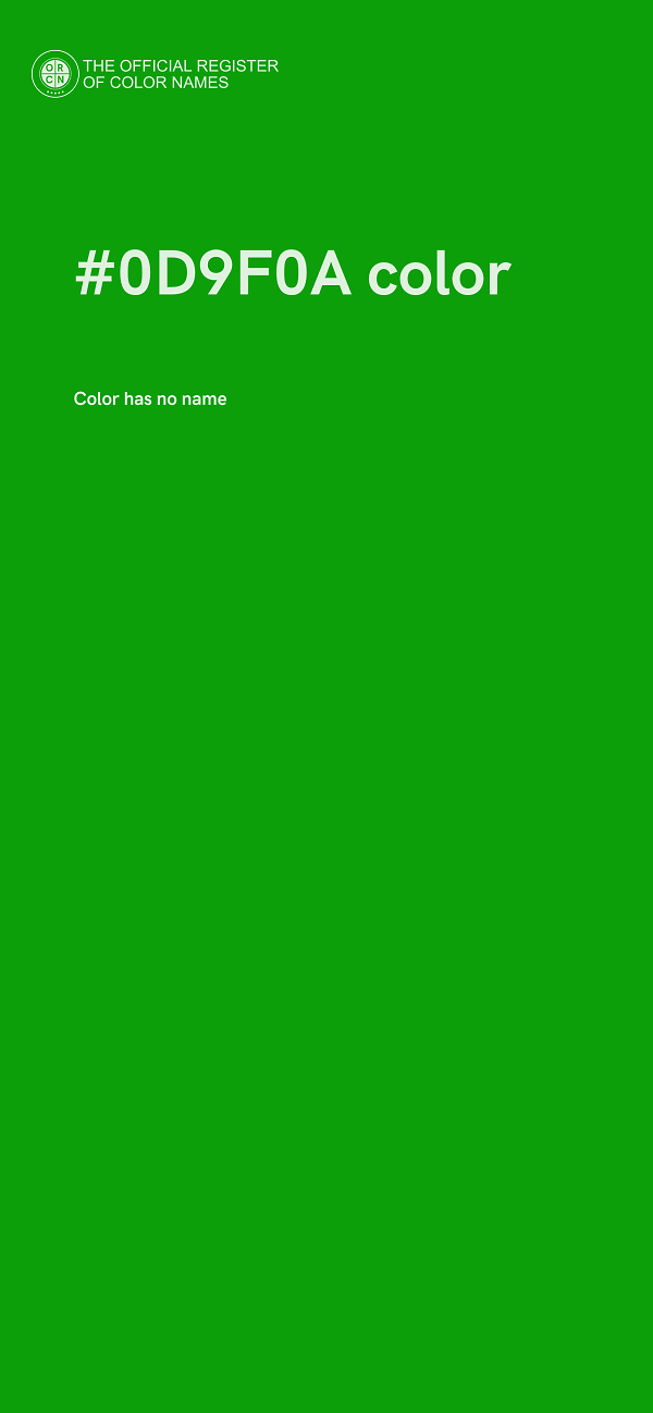 #0D9F0A color image