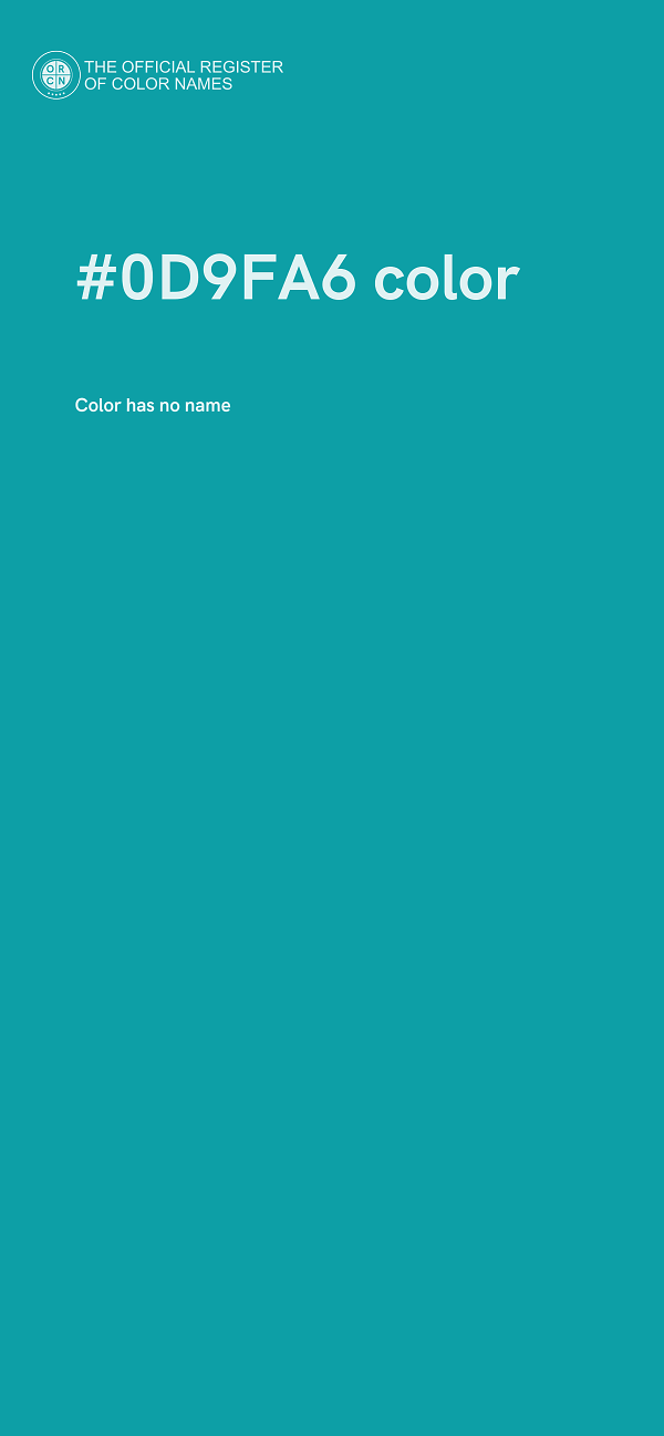#0D9FA6 color image