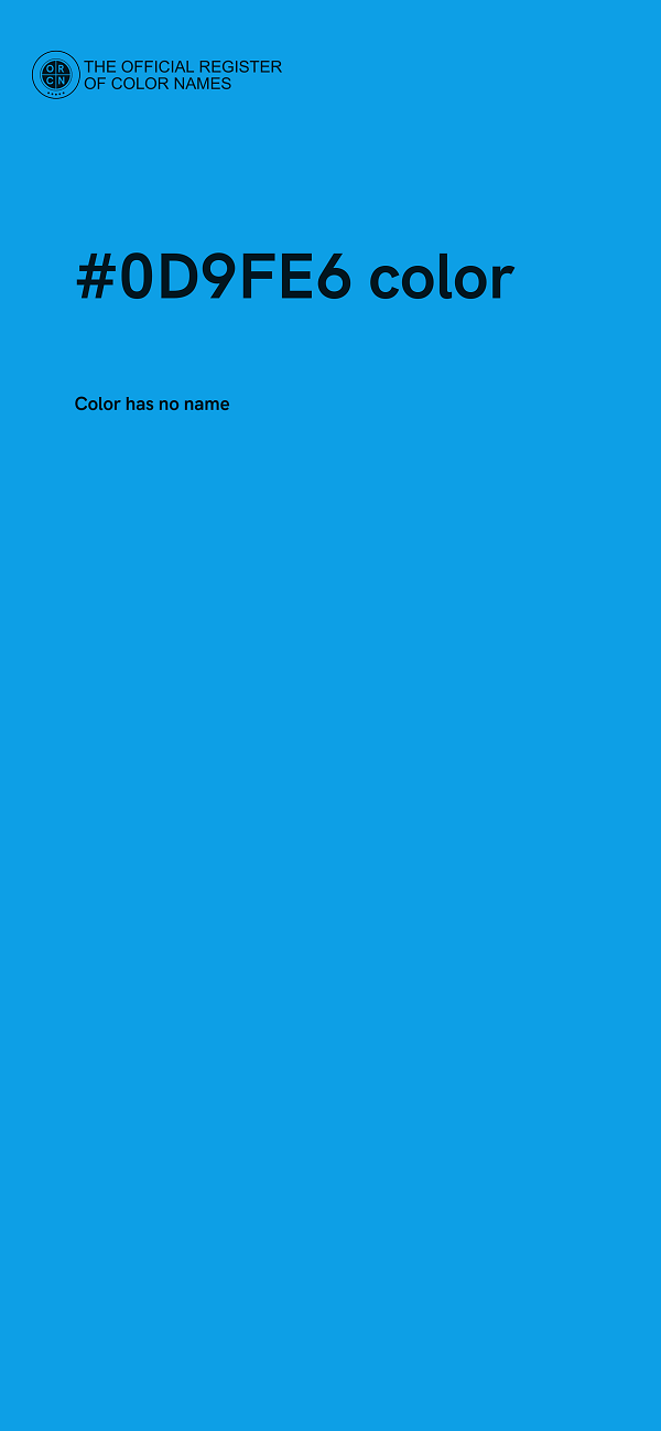 #0D9FE6 color image