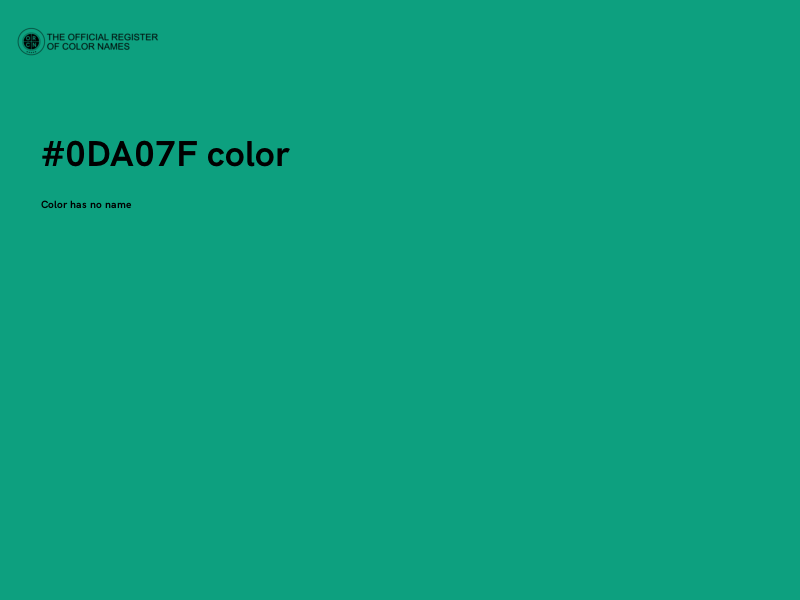 #0DA07F color image