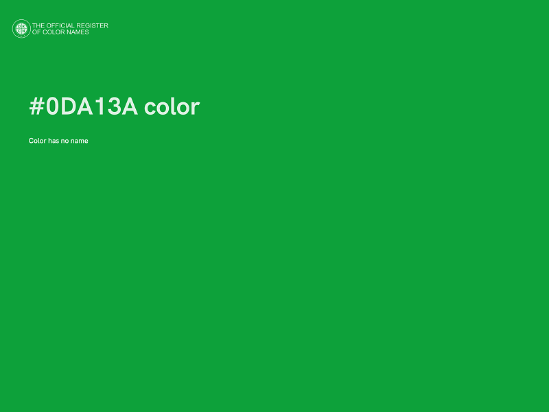 #0DA13A color image