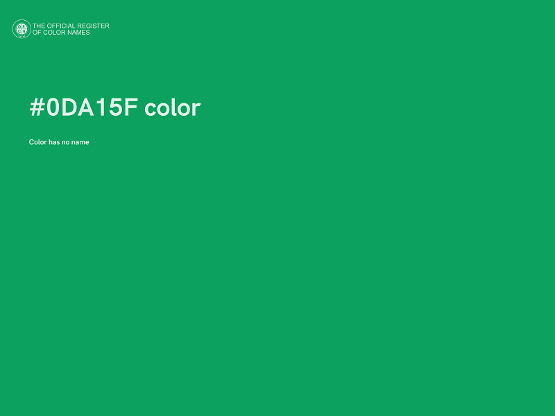 #0DA15F color image