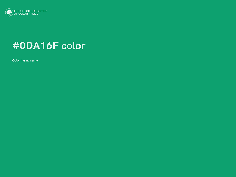 #0DA16F color image