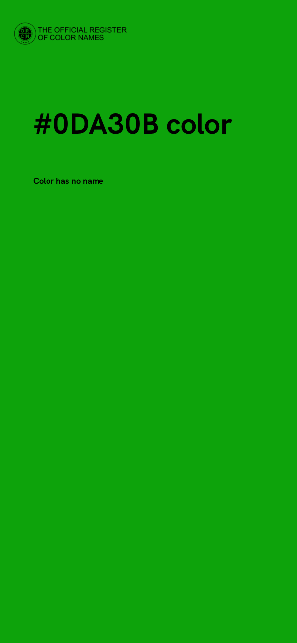 #0DA30B color image