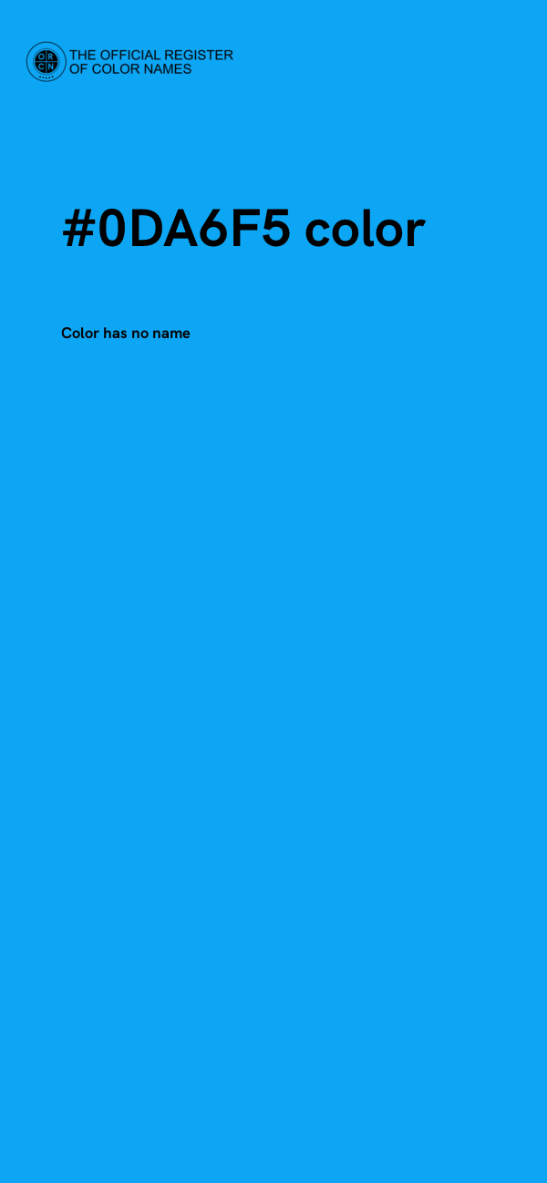 #0DA6F5 color image