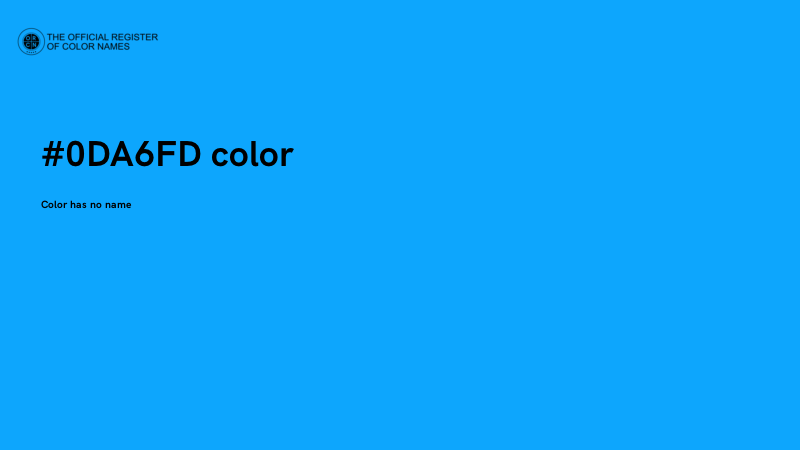 #0DA6FD color image
