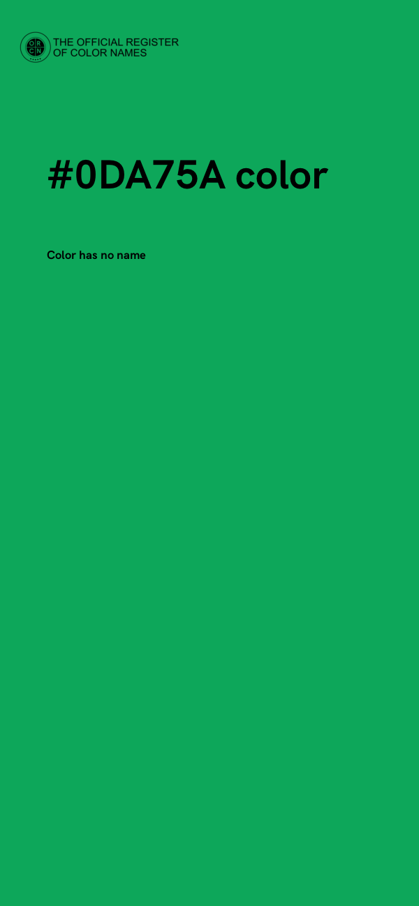#0DA75A color image