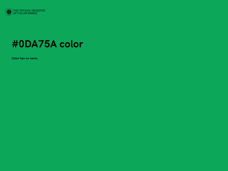 #0DA75A color image