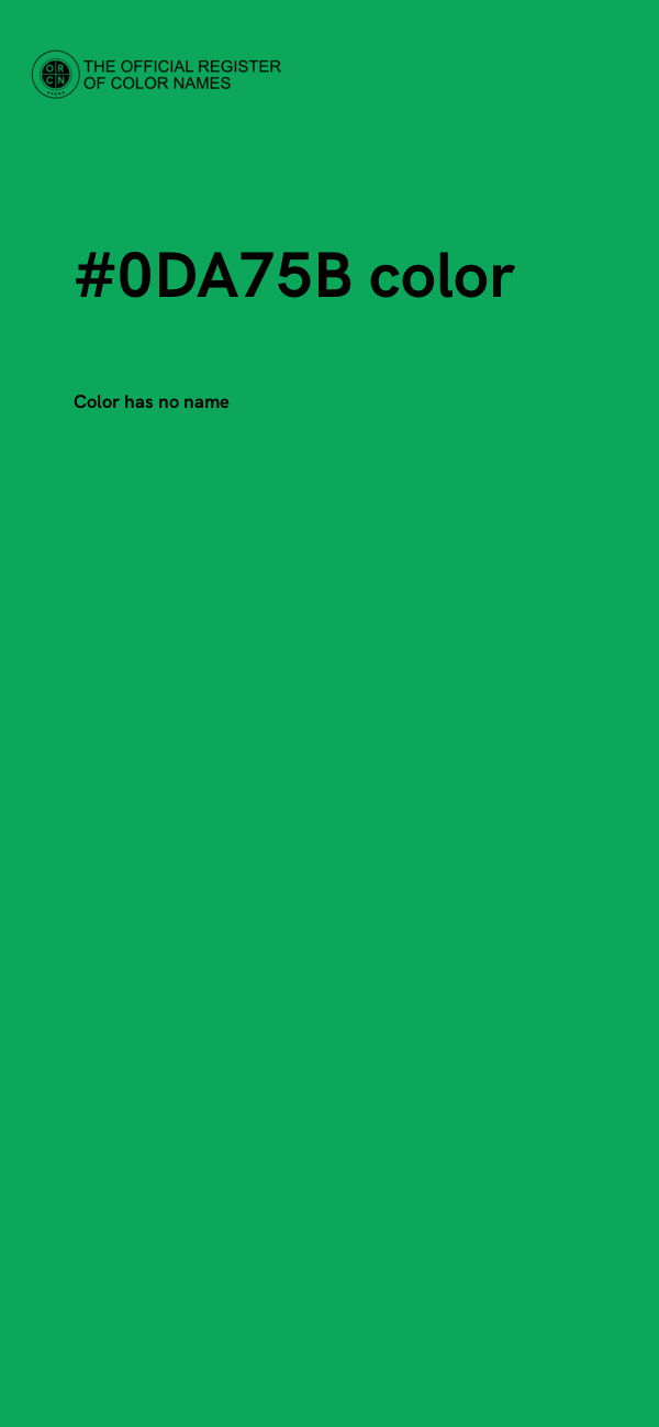 #0DA75B color image