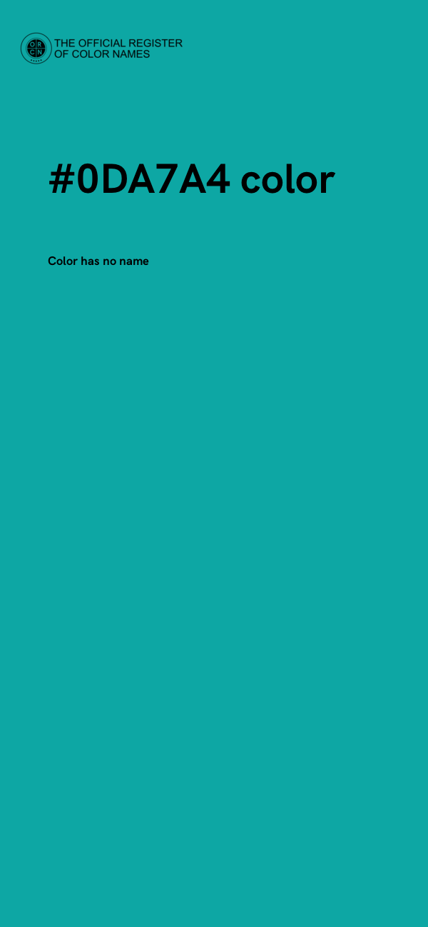 #0DA7A4 color image