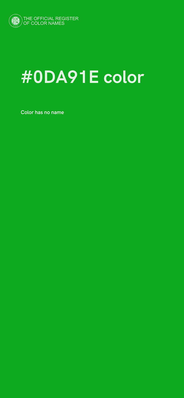 #0DA91E color image