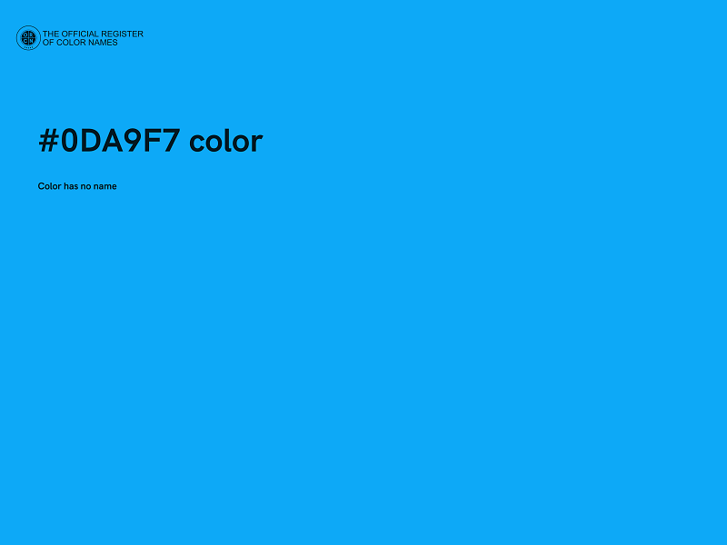 #0DA9F7 color image