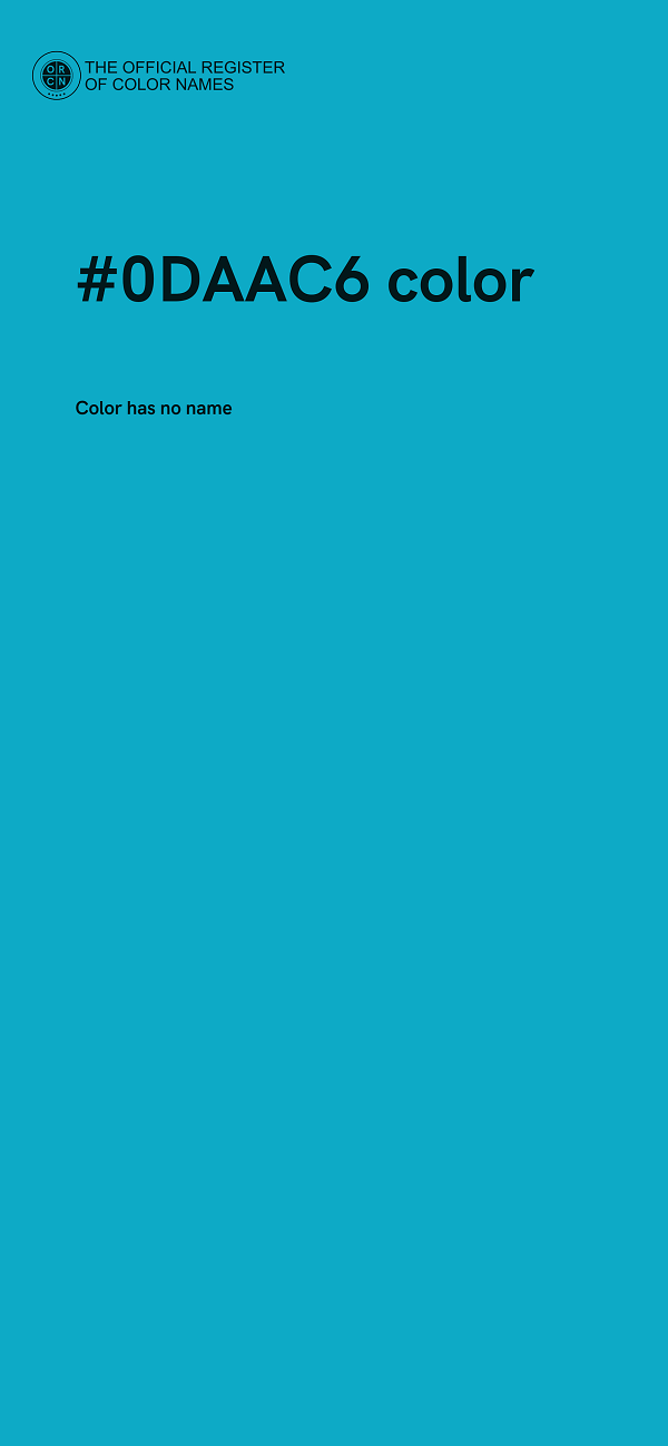 #0DAAC6 color image