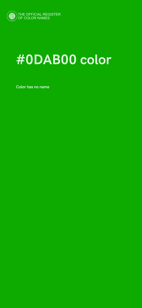 #0DAB00 color image