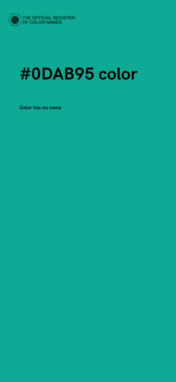 #0DAB95 color image