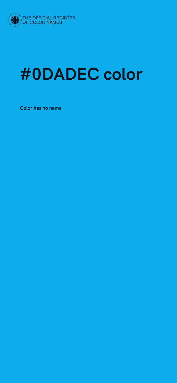 #0DADEC color image