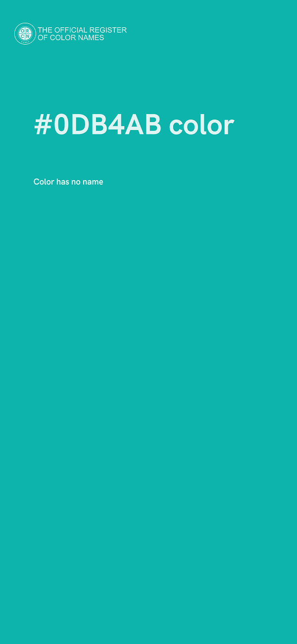 #0DB4AB color image