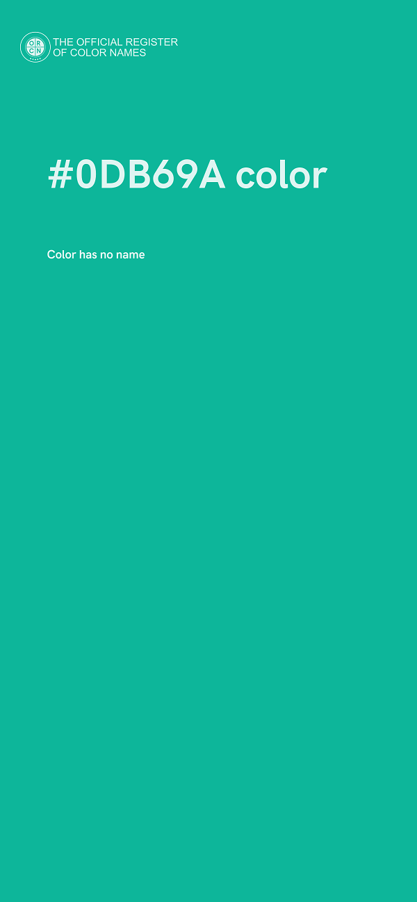 #0DB69A color image
